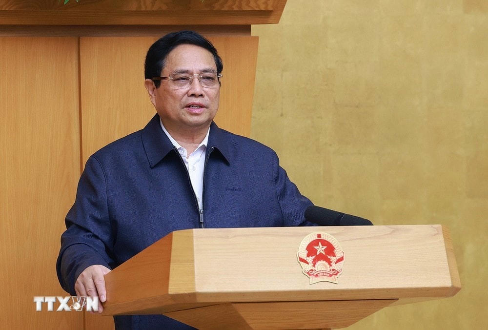 Thủ tướng Chính phủ Phạm Minh Chính chủ trì Phiên họp Chính phủ thường kỳ tháng 11 năm 2024. (Ảnh: Dương Giang/TTXVN) TTXVN_0712 Thu tuong (2).jpg