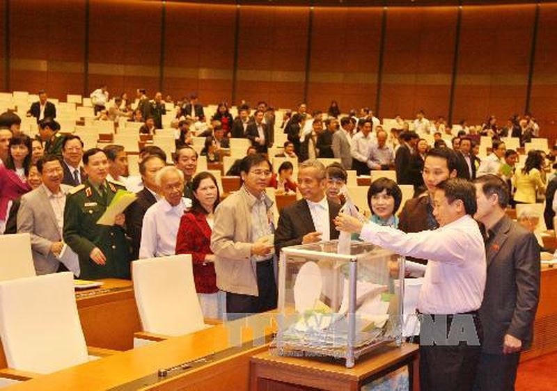 Việc lấy phiếu tín nhiệm nhằm nâng cao hiệu lực, hiệu quả hoạt động giám sát của Quốc hội. Ảnh: TTXVN.