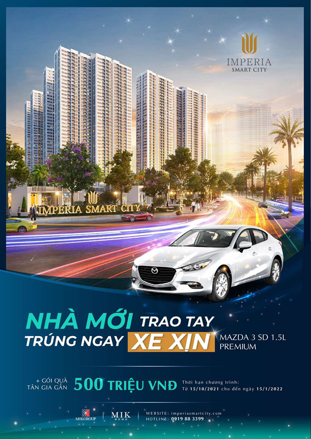 Cơ hội nhận “combo” “nhà đẹp – xe sang” cho các cư dân tương lai Imperia Smart City