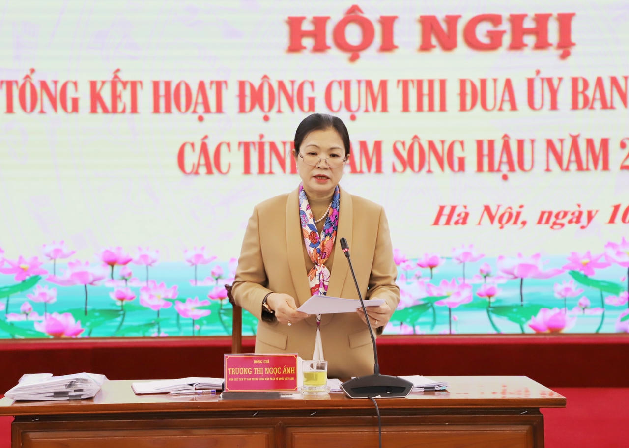Phó Chủ tịch Trương Thị Ngọc Ánh phát biểu tại hội nghị.
