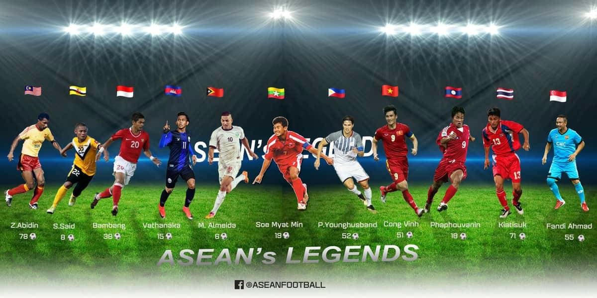 Nhóm các tiền đạo vĩ đại nhất khu vực còn có Kiatisuk (Thái Lan) và Fandi Ahmad (Singapore).