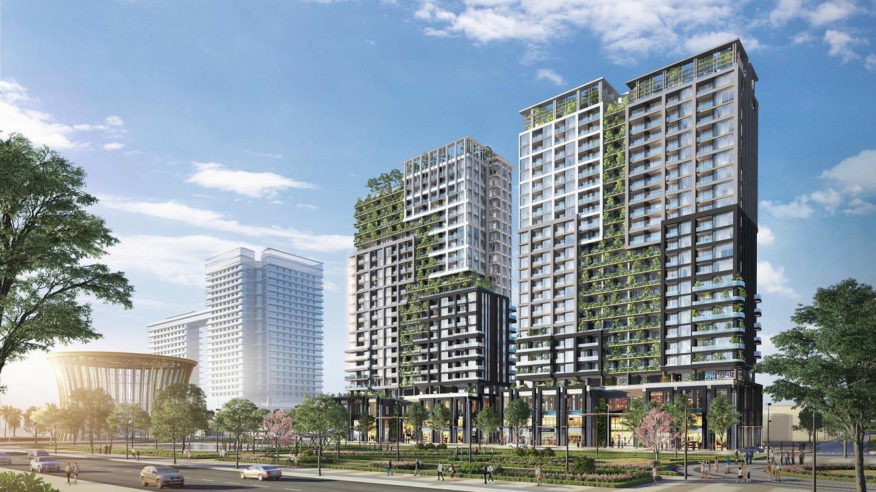 Legacy Gate tọa lạc tại vị trí đắc địa trung tâm phố biển Sầm Sơn. Ảnh phối cảnh minh họa.