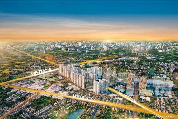 Vinhomes Smart City nằm ngay sát “tam giác metro” gồm 3 tuyến số 5 – 6 – 7, cùng 2 nhà ga được bố trí bên cạnh giúp cư dân dễ dàng sử dụng phương tiện giao thông công cộng hiện đại.