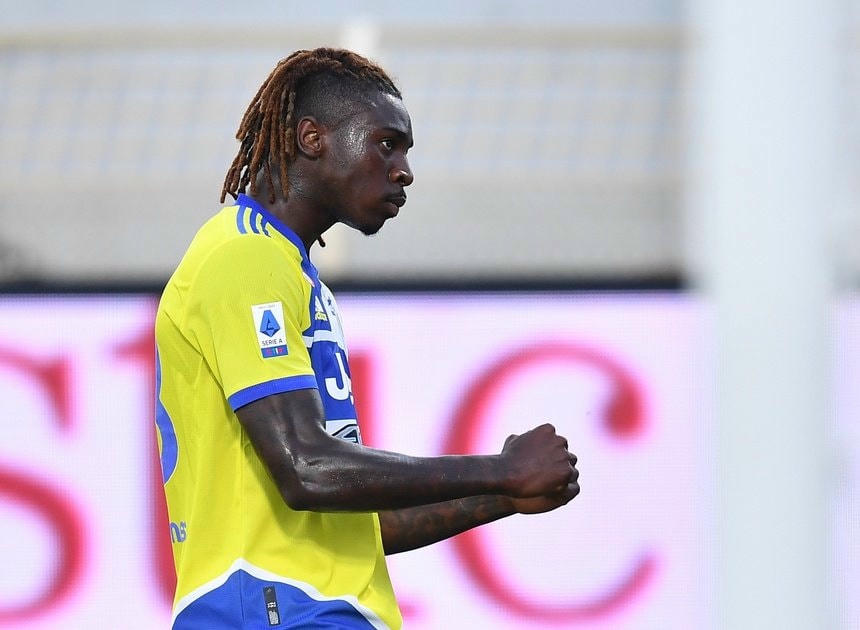 Moise Kean mở tỉ số cho Juventus.