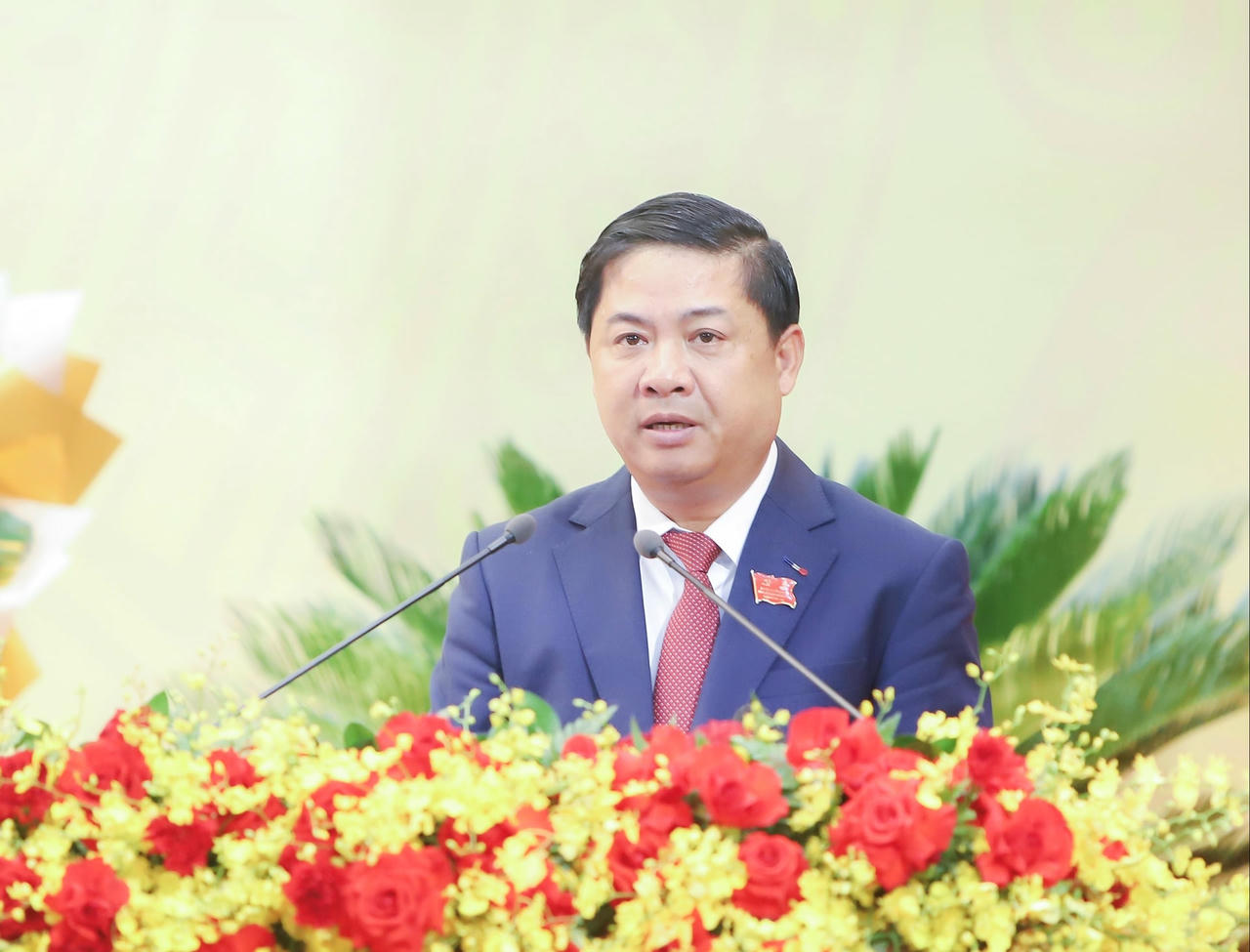 Ông Lương Nguyễn Minh Triết, Bí thư Thành ủy Đà Nẵng phát biểu bế mạc đại hội. Ảnh: Nguyễn Tú.