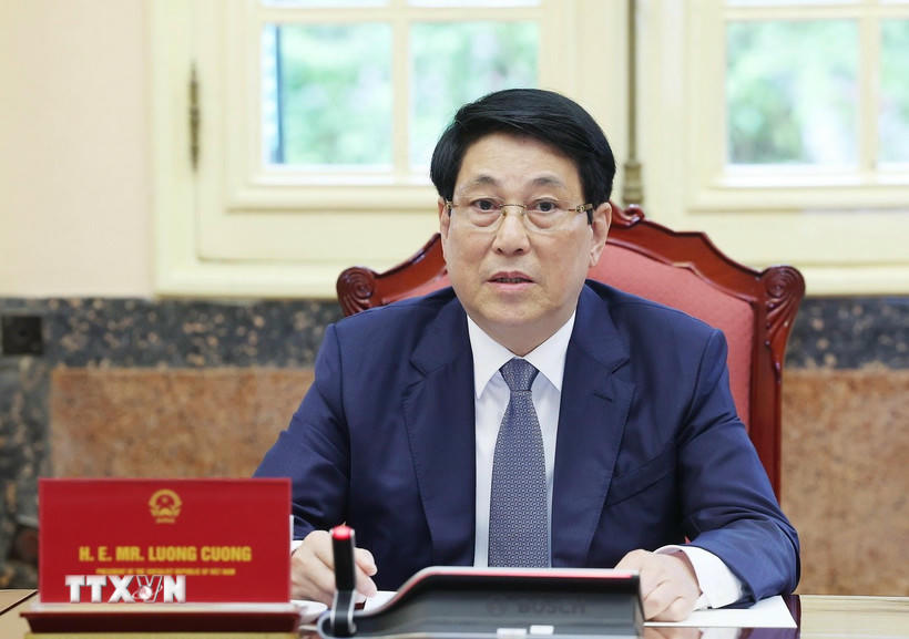 Chủ tịch nước Lương Cường. (Ảnh: Lâm Khánh/TTXVN).