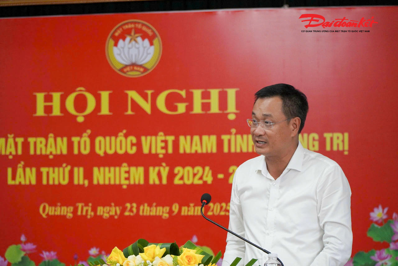 Bí thư Tỉnh ủy Quảng Trị Lê Ngọc Quang phát biểu tại hội nghị. Ảnh: Xuân Thi.