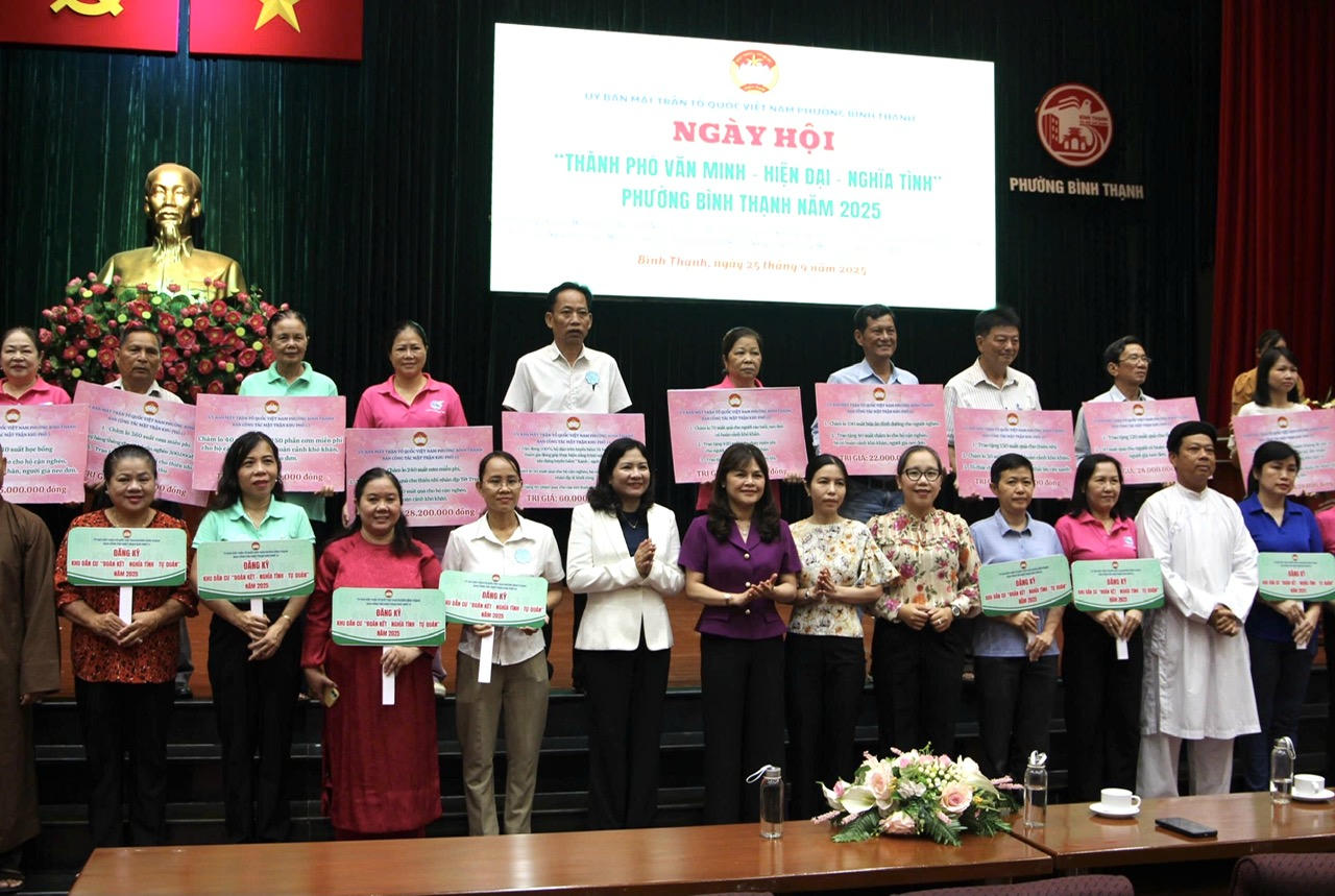 Các khu phố đăng ký Khu dân cư “Đoàn kết – nghĩa tình – tự quản” năm 2025. Ảnh: Q.Định.