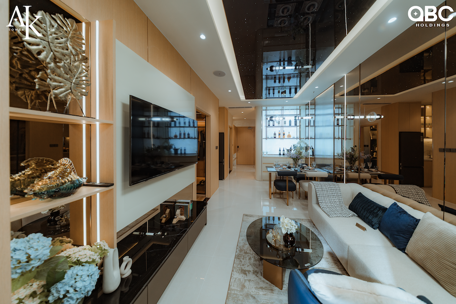 Căn hộ mẫu được thiết kế tinh tế đến từng chi tiết kết hợp cùng trang thiêt bị vật liệu cao cấp