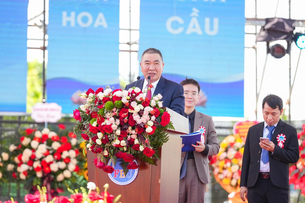 PGS.TS Bùi Xuân Biên, Chủ tịch Hội đồng Trường FBU phát biểu.