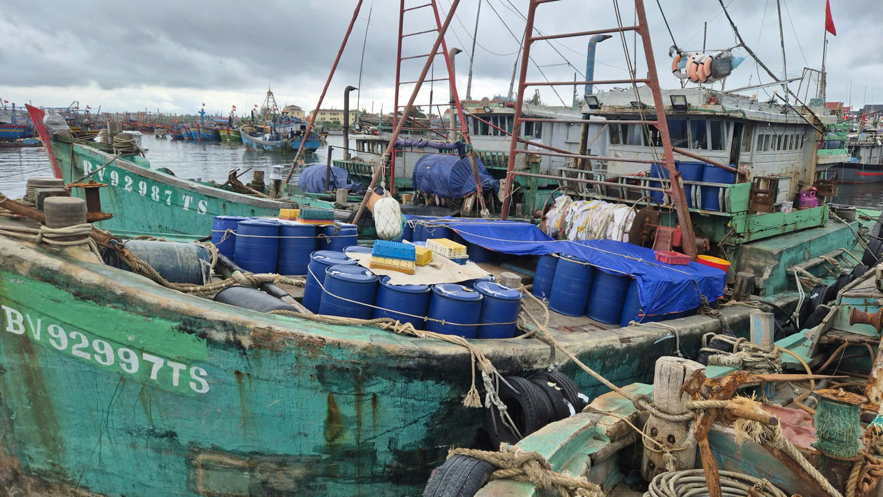Các tàu cá vi phạm IUU bị xử phạt. Ảnh: B.P