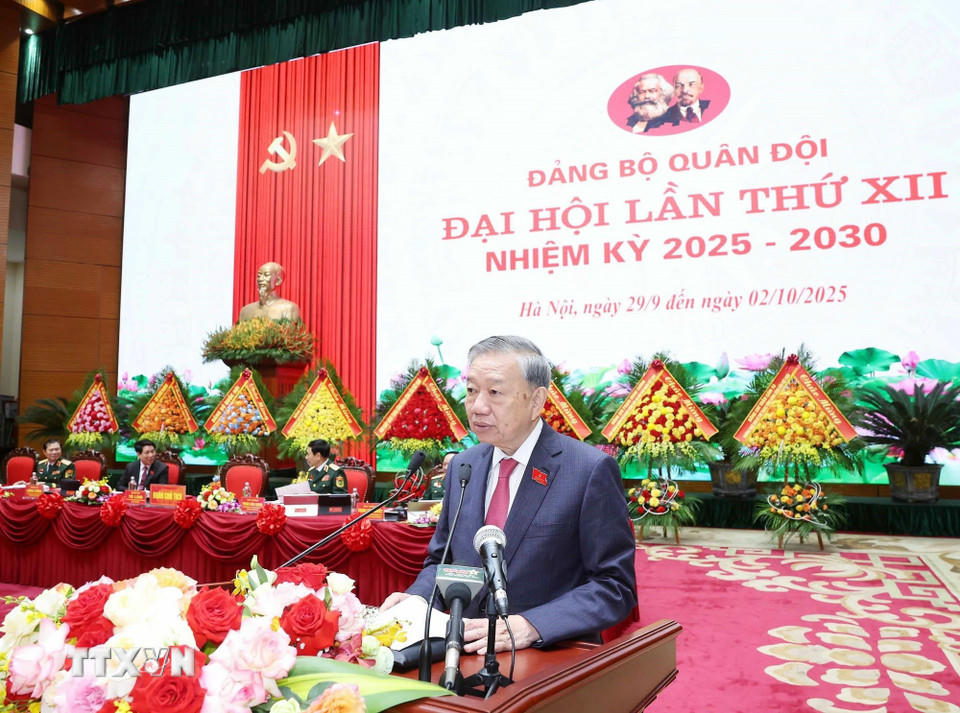 Tổng Bí thư Tô Lâm phát biểu. (Ảnh: Thống Nhất/TTXVN)