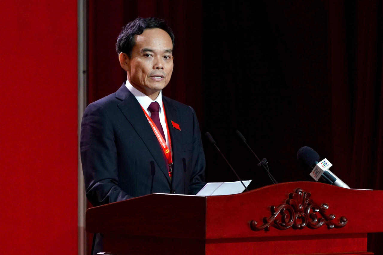 Ông Trần Lưu Quang - Bí thư Trung ương Đảng, Bí thư Thành ủy TP Hồ Chí Minh phát biểu bế mạc đại hội. Ảnh: Đ.H.
