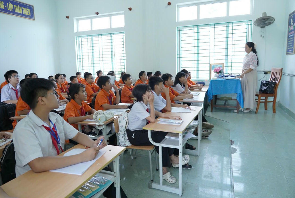 Quang cảnh một lớp học ở Quảng Trị. Ảnh: TT.