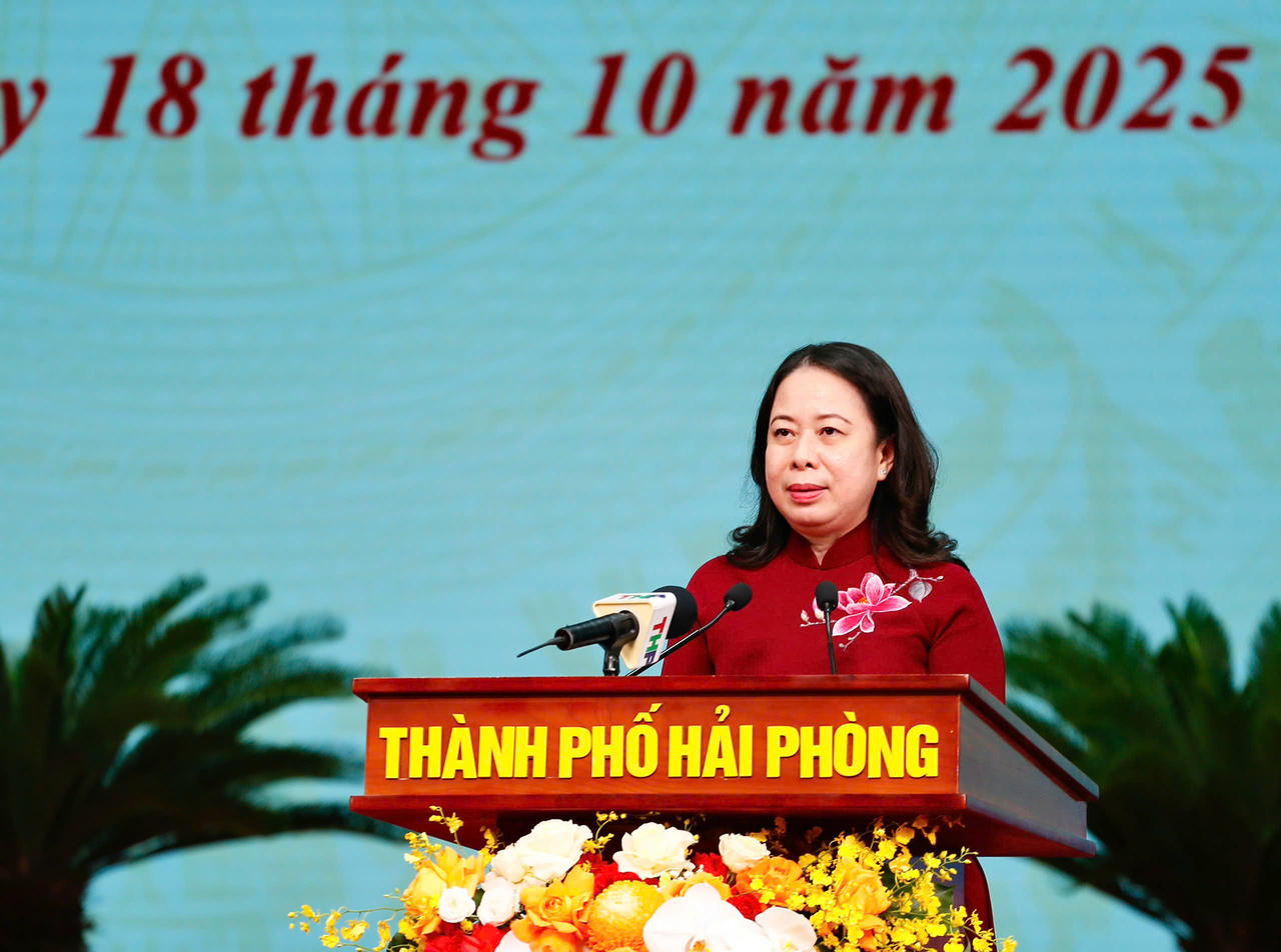 Phó Chủ tịch nước Võ Thị Ánh Xuân phát biểu chỉ đạo tại Đại hội. Ảnh: ĐT. 