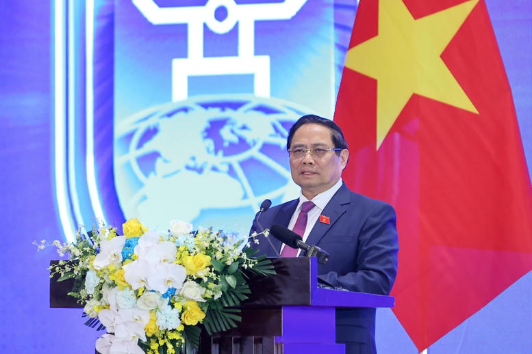 Thủ tướng Phạm Minh Chính phát biểu tại họp báo. Ảnh: VGP/Nhật Bắc.