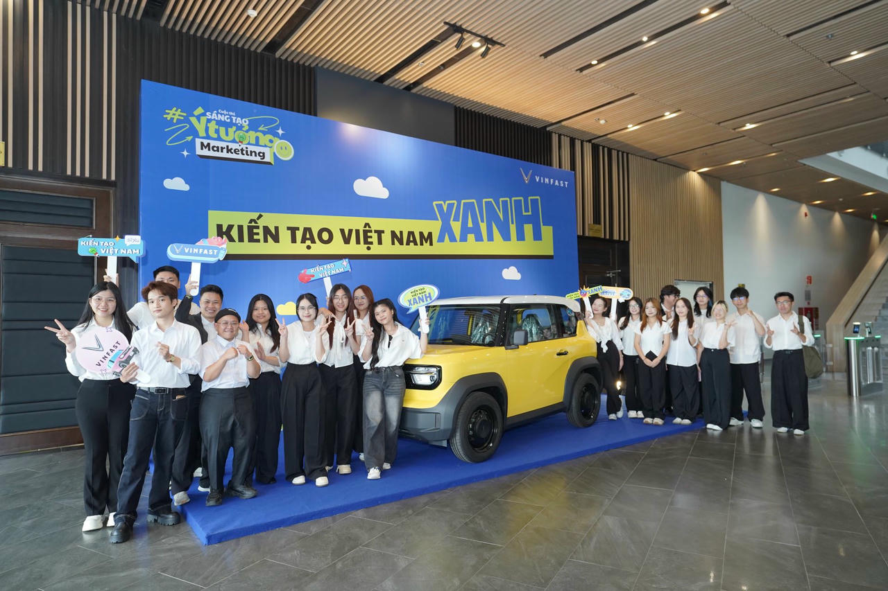 Vòng Chung kết cuộc thi “Kiến tạo Việt Nam Xanh” diễn ra tại nhà máy VinFast ở Hải Phòng.