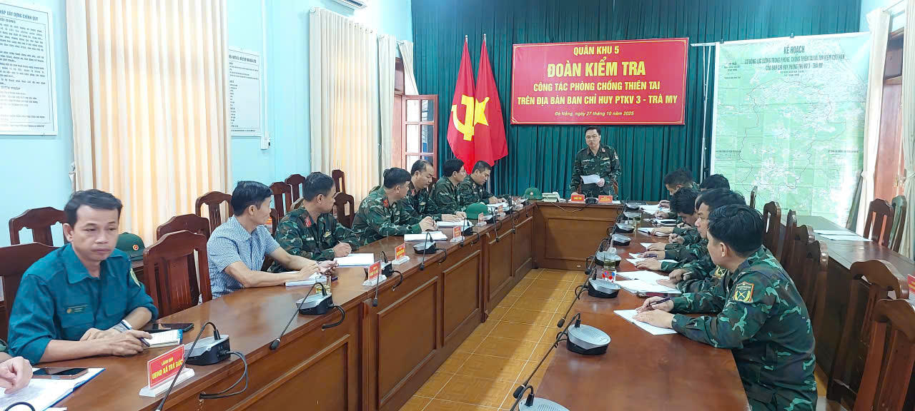 Quân khu 5 lập Ban chỉ huy tiền phương tại Trà My Quân khu 5 lập Ban chỉ huy tiền phương tại Trà My