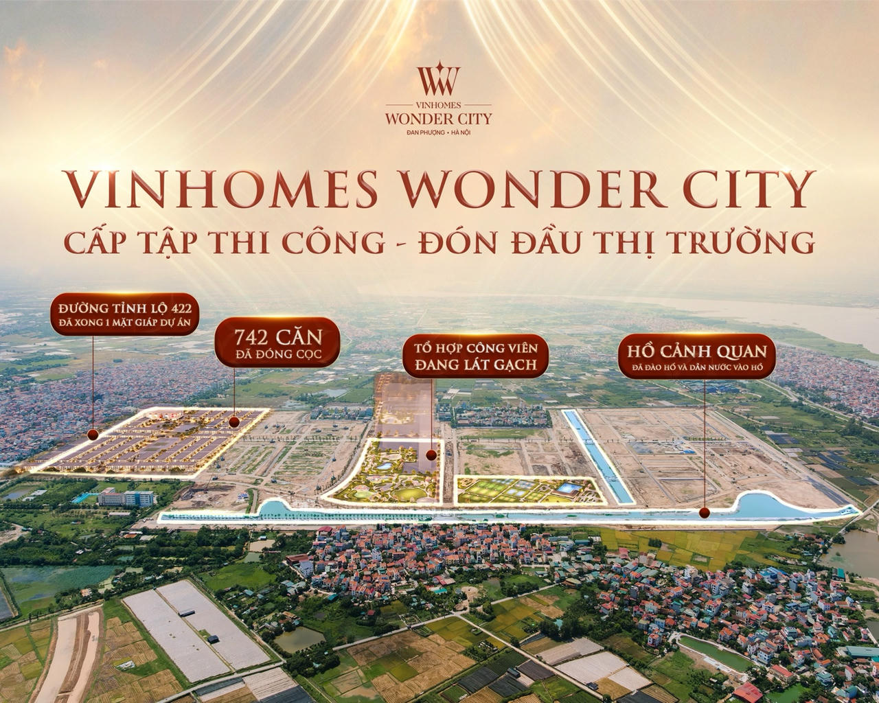 Vinhomes Wonder City đang chứng kiến tốc độ thi công mạnh mẽ.