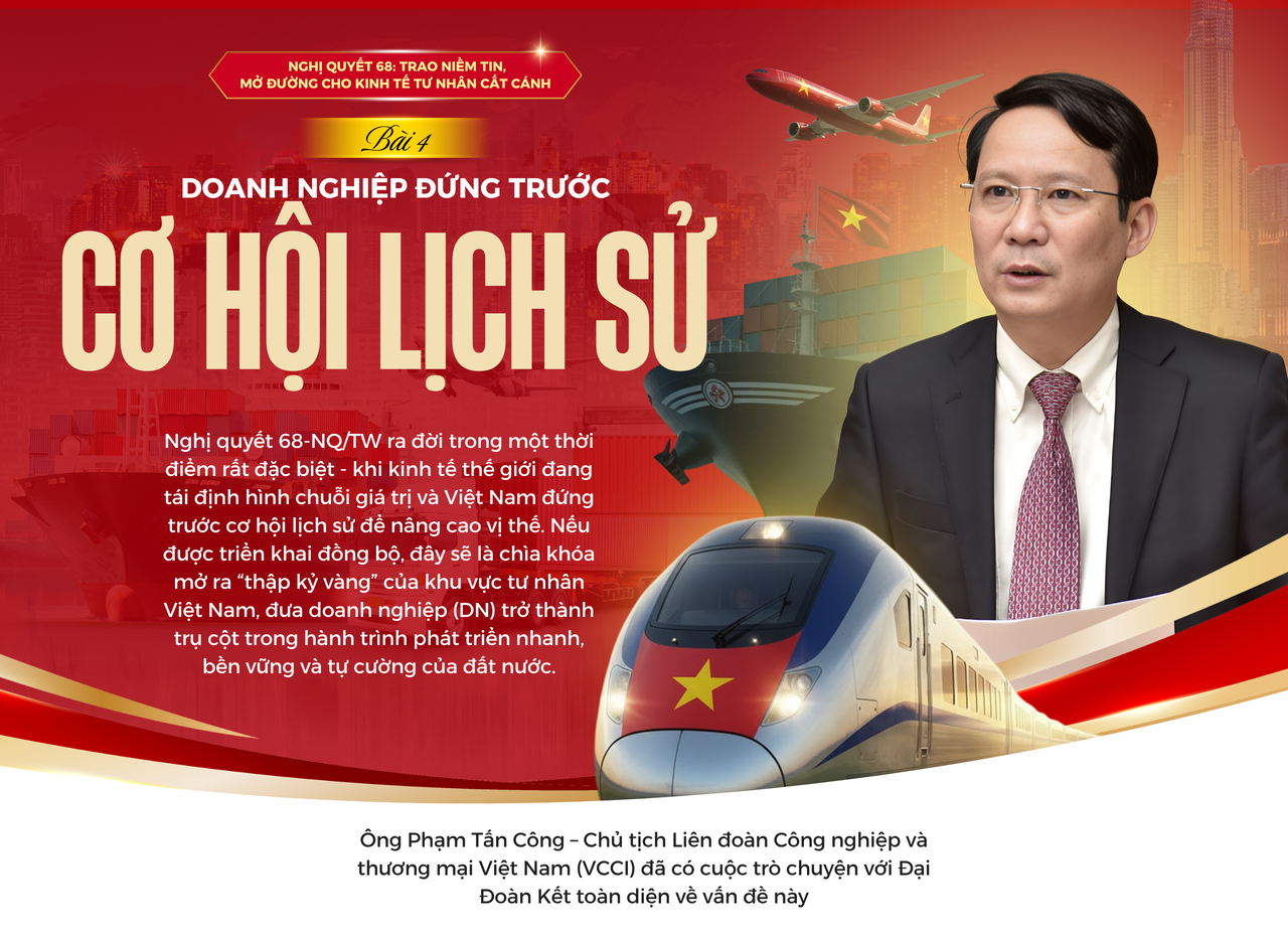 Nghị quyết 68: Trao niềm tin, mở đường cho kinh tế tư nhân cất cánh - Bài 4: Doanh nghiệp đứng trước cơ hội lịch sử