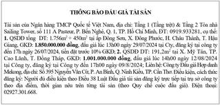 Thông báo đấu giá tài sản