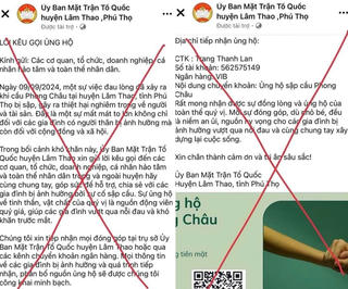 Fanpage giả mạo, lừa đảo quyên góp hỗ trợ nạn nhân vụ sập cầu Phong Châu (Phú Thọ)