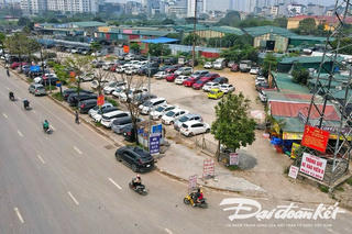 Hà Nội: Hàng loạt bãi xe không phép chiếm dụng vỉa hè, lòng đường ở Thanh Trì
