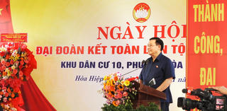 Chủ tịch Quốc hội Vương Đình Huệ dự Ngày hội Đại đoàn kết toàn dân tộc tại TP Đà Nẵng
