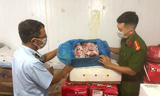 Quảng Bình: Phát hiện gần 4 tấn thực phẩm đông lạnh nhập lậu