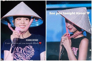Jisoo, Jennie đăng ảnh đội nón lá, Lisa chào Hà Nội bằng tiếng Việt