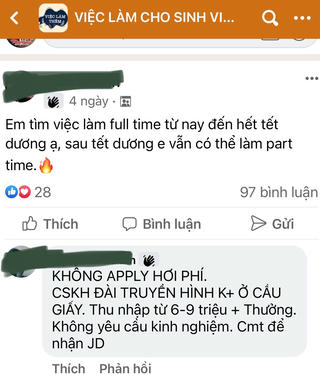Kiếm tiền tiêu Tết, sinh viên tránh sập bẫy làm thêm