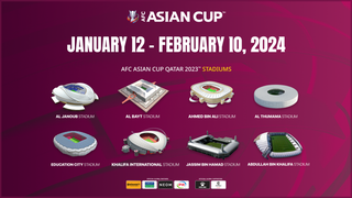 AFC công bố 8 sân vận động sử dụng cho Asian Cup 2023