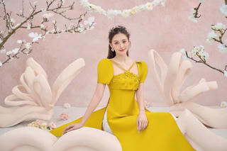 Hoa hậu Tiểu Vy duyên dáng trong tà áo dài cách tân