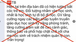 Hà Nội: Thông tin 'bắt cóc trẻ em' ở quận Hoàng Mai là tin giả 