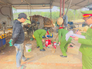 Công an huyện Sơn Động xử nghiêm vi phạm PCCC và môi trường