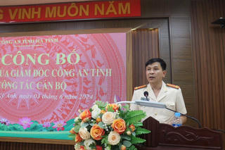 Hà Tĩnh: Trưởng phòng Tổ chức cán bộ làm Trưởng Công an thị xã Kỳ Anh