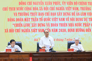 [Ảnh] Chủ tịch nước Nguyễn Xuân Phúc làm việc với Đảng đoàn MTTQ Việt Nam