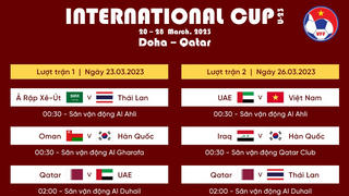 Lịch thi đấu của U23 Việt Nam tại giải U23 Doha Cup 2023