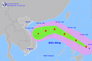 Bão Man-yi giật trên cấp 17 hướng vào Biển Đông