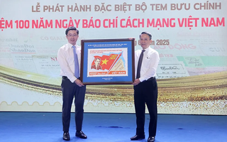 Phát hành bộ tem bưu chính nhân kỷ niệm 100 năm Ngày Báo chí Cách mạng Việt Nam