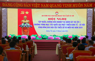 Tập huấn nghiệp vụ giám sát, phản biện Dự án 1 Chương trình MTQG 1719 cho cán bộ Mặt trận các cấp