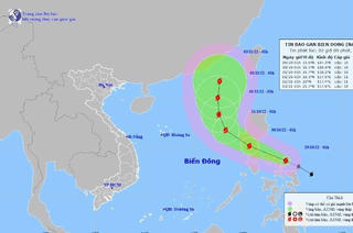 Bão Nalgae giật cấp 12 sắp tiến vào biển Đông
