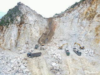 Cận cảnh mỏ đá của Vissai Ninh Bình bị đề nghị kiểm tra