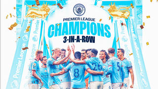 Man City vô địch Ngoại hạng Anh mùa thứ ba liên tiếp