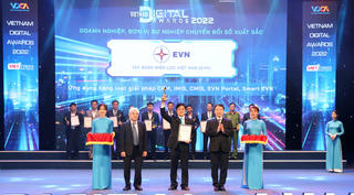 EVN nhận giải thưởng doanh nghiệp chuyển đổi số xuất sắc năm 2022