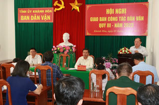 Khánh Hòa: Giao ban công tác dân vận quý III năm 2023