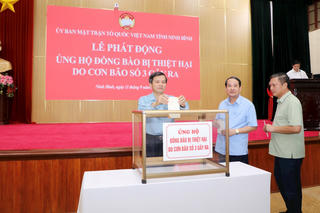 Mặt trận Ninh Bình kêu gọi ủng hộ đồng bào bị thiệt hại do bão số 3