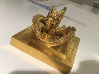 Ấn vàng 'Hoàng đế chi bảo' sắp hồi hương