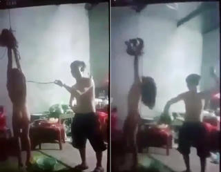Xôn xao clip bé gái ở Hà Tĩnh bị cha ruột buộc tay lên trần nhà và đánh dã man