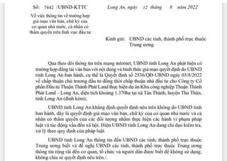 Long An: Phát hiện văn bản giả mạo về việc chấp thuận cho doanh nghiệp thực hiện dự án